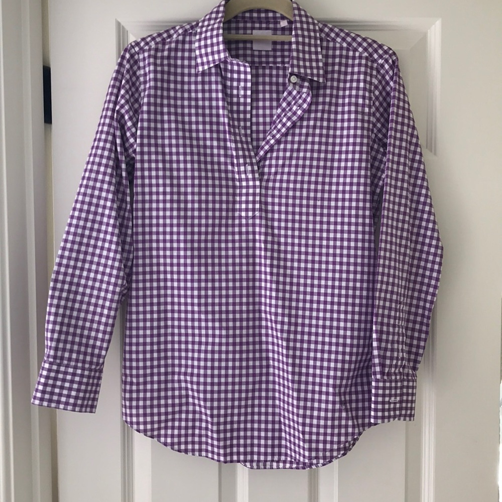 Purple gingham Ann Mashburn popover